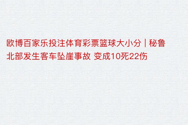 欧博百家乐投注体育彩票篮球大小分 | 秘鲁北部发生客车坠崖事故 变成10死22伤
